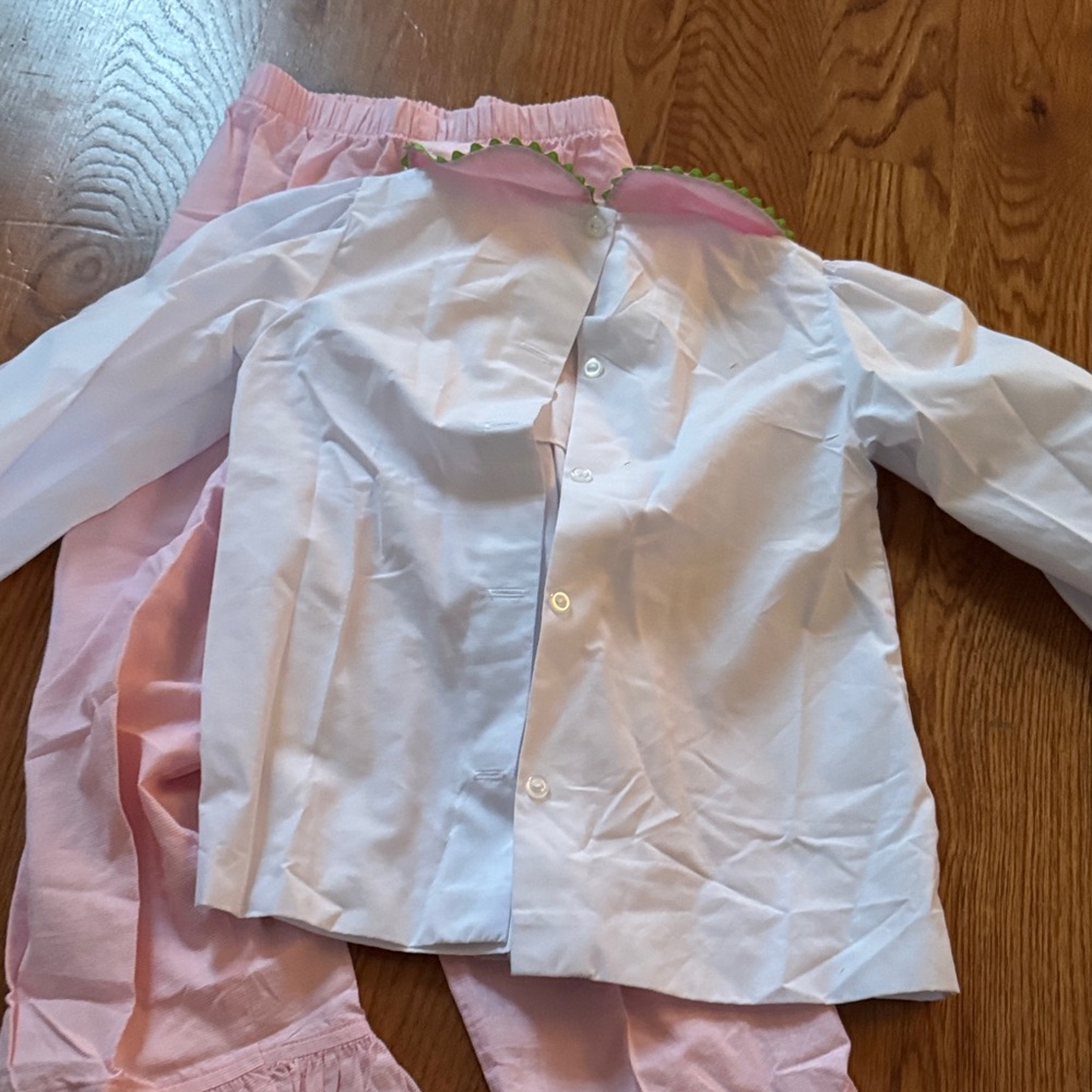 Pink and White Ruffle Pants Set - Picture 6 of 7